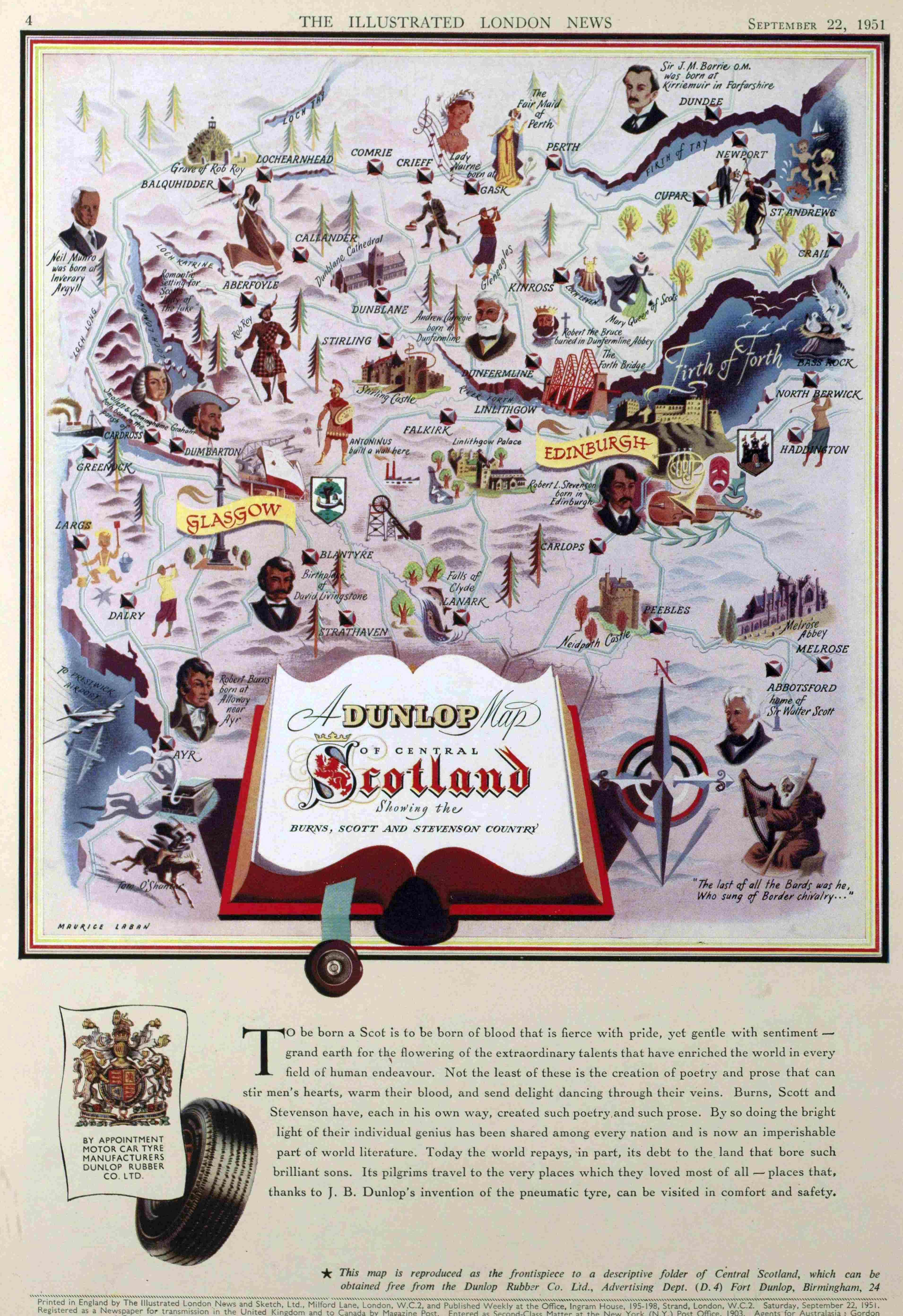 dunlop map of central Scotland